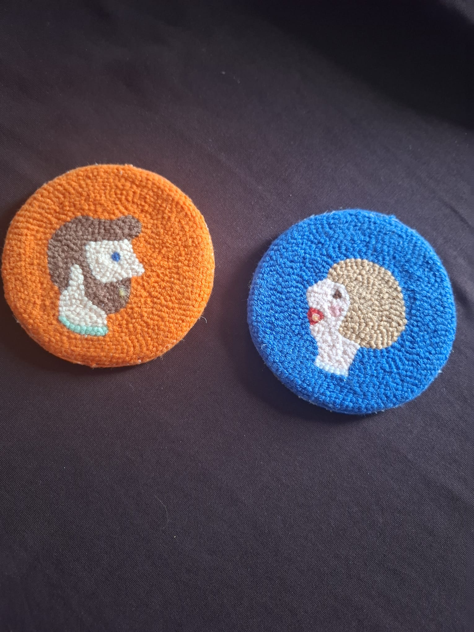 El yapımı 2 li punch bardak altlığı