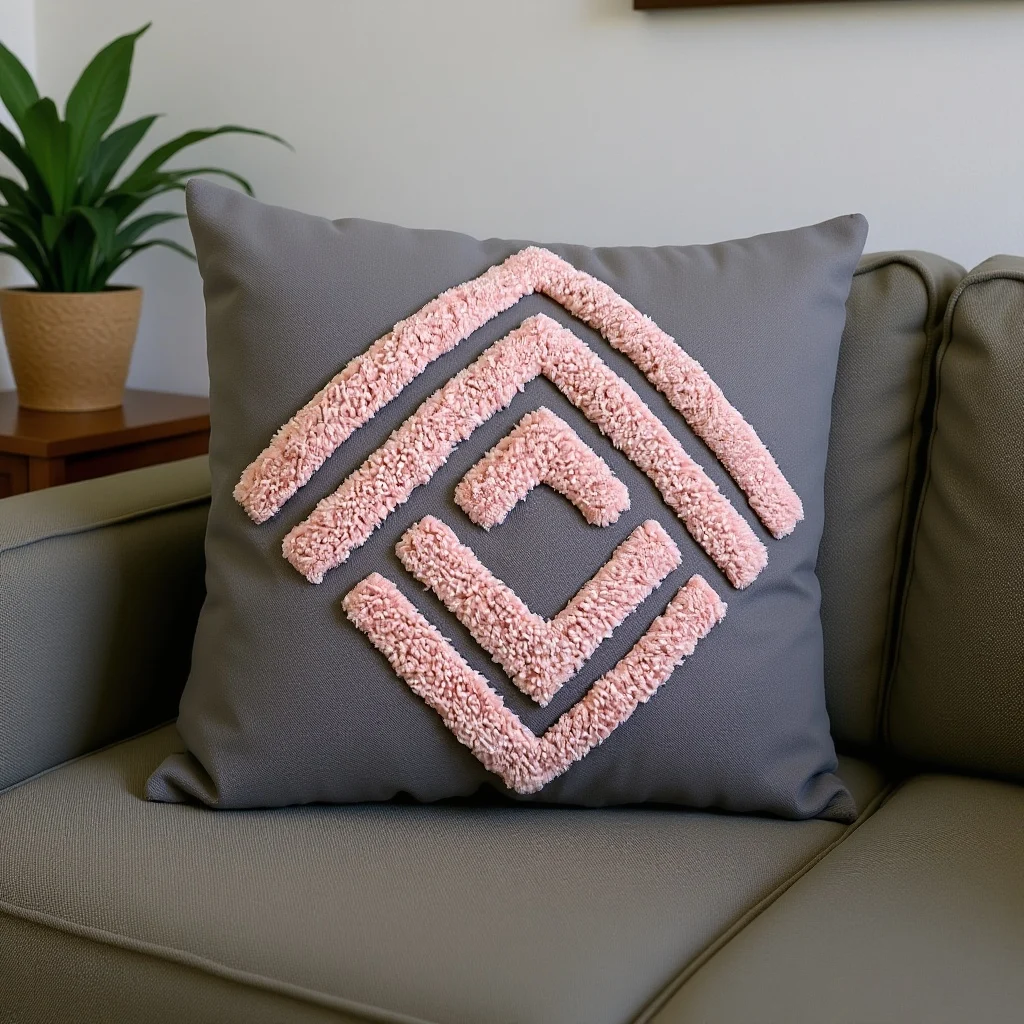 Punch Bohem model el yapımı Antrasit kırlent (2 li set)