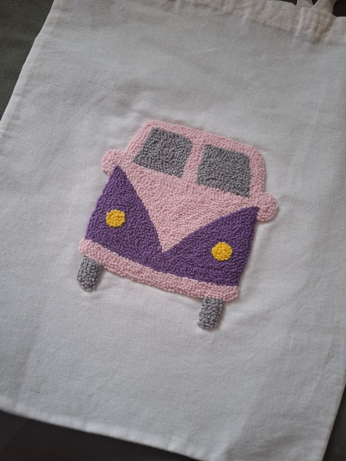 El yapımı punch işlemeli bez omuz çantası - Anadolu El Emeği