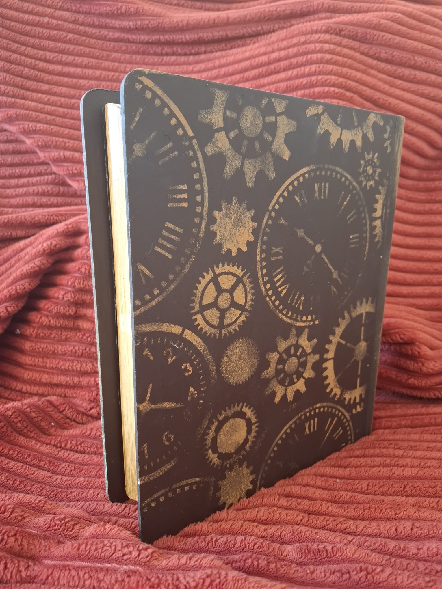 Dekoratif El Boyama Ahşap Kitap Kutu - Anadolu El Emeği